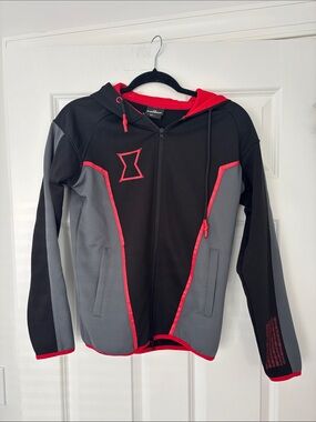 Merchoid Black Widow Marvel zip up hoodie size L